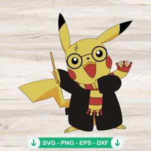 Pikachu Pokemon Harry Potter svg file for cutting machines