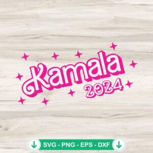Pink Barbie Kamala 2024 SVG file for cutting machines