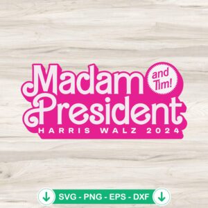 Pink Barbie Madam President SVG file for cutting machine