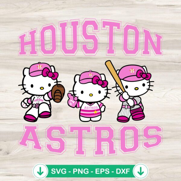 Hello Kitty Houston Astros SVG file, cutting file for Cricut