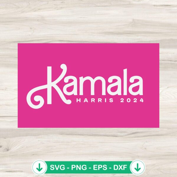 Pink Kamala Harris 2024 svg file for cutting machine