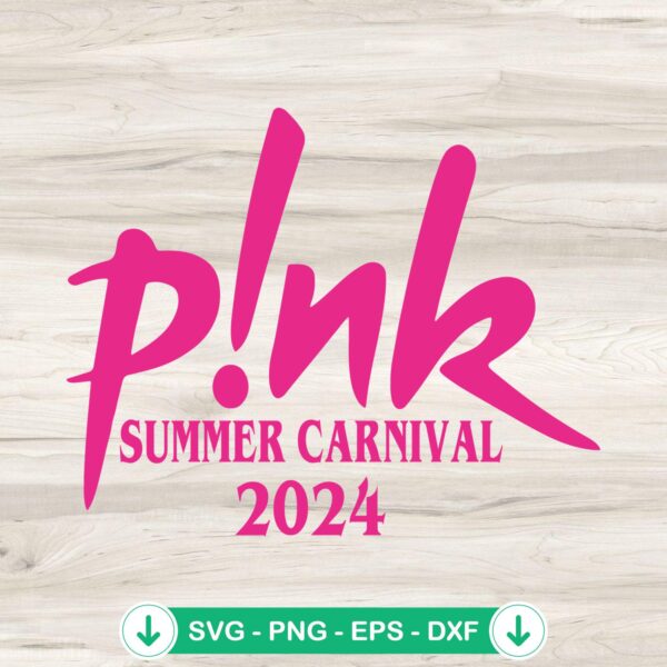 Pink Summer Carnival 2024 SVG file for Cricut cutting machine