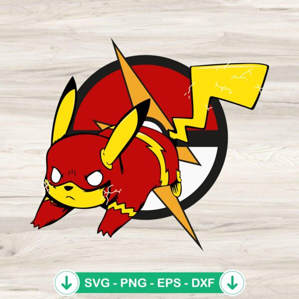 Pikachu Flash SVG file for Cricut SVG cutting machine
