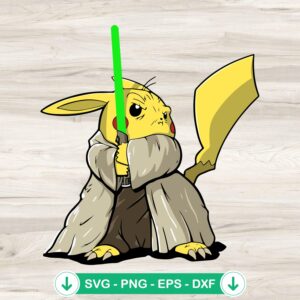 Pokemon Pikachu Yoda svg file for cricut cutting machine
