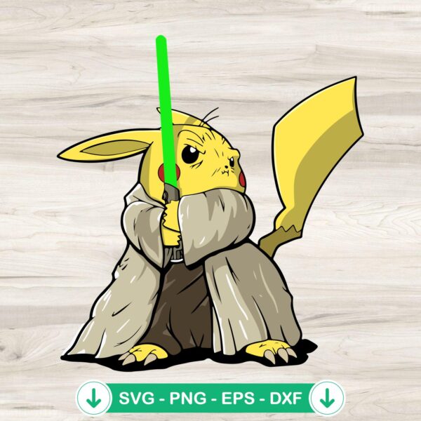 Pokemon Pikachu Yoda svg file for cricut cutting machine