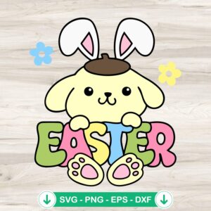 Pompompurin Bunny Easter SVG file for Cricut cutting machine