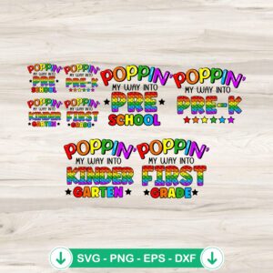 Poppin My Way Bundle svg file for Cricut cutting machine