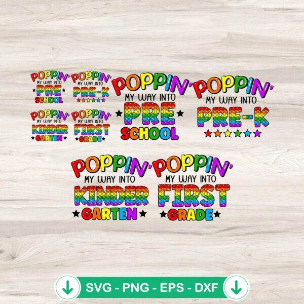 Poppin My Way Bundle svg file for Cricut cutting machine