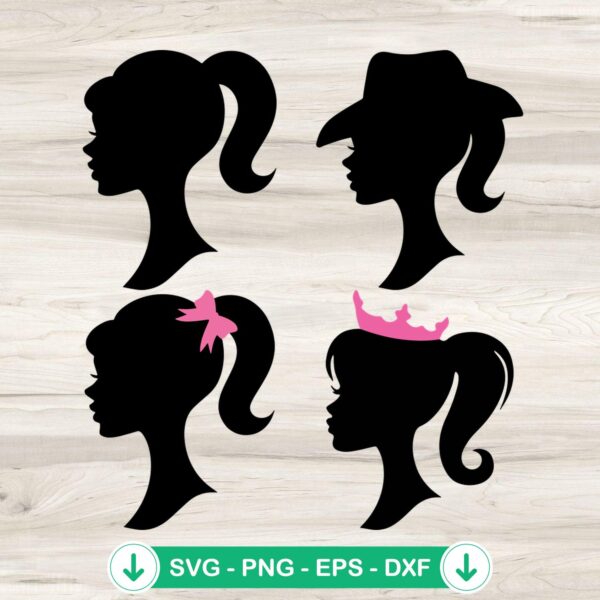 Princess Barbie Head SVG file for cutting machines
