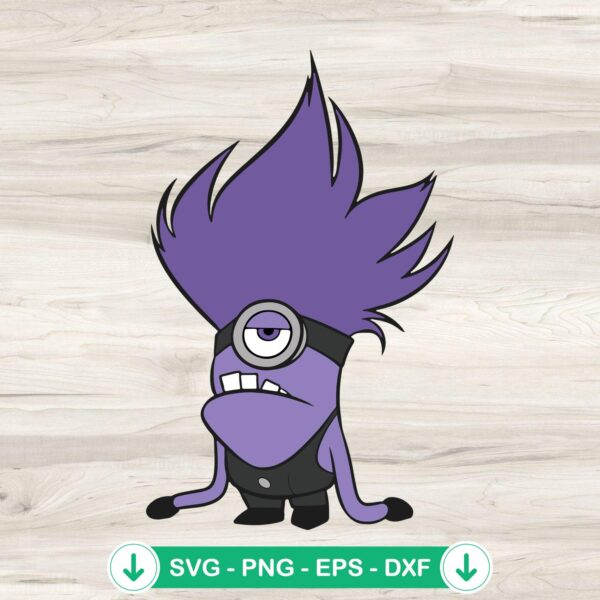 Purple Minions SVG file for Cricut, evil Minions cutting file