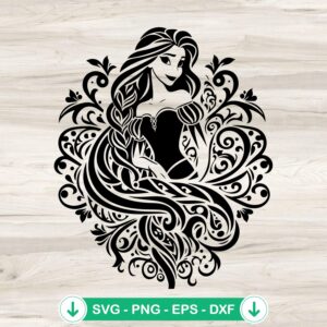 Rapunzel Mandala SVG file for Cricut cutting machine