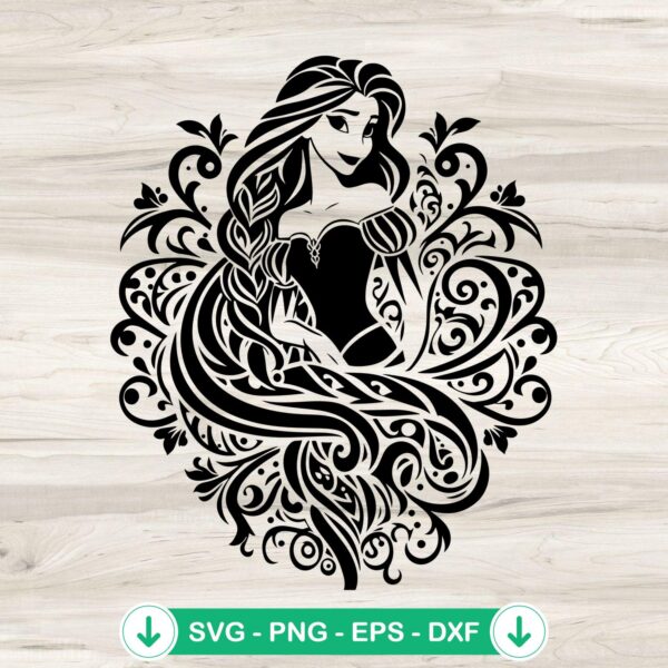 Rapunzel Mandala SVG file for Cricut cutting machine