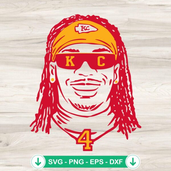 Rashee Rice 4 SVG file for Kansas City Chiefs players