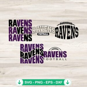 Ravens SVG file bundle for Cricut cutting machine
