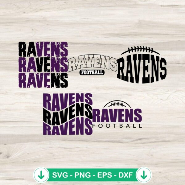 Ravens SVG file bundle for Cricut cutting machine