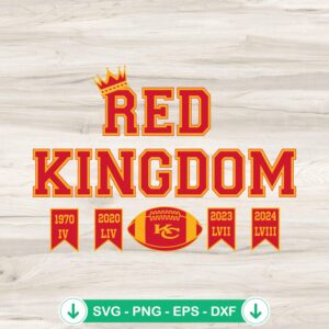 Red Kingdom Kansas City Chiefs SVG file for Cricut cutting