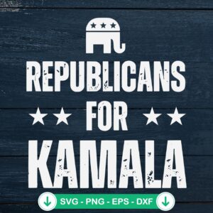 Republicans For Kamala Harris svg file for cutting machine