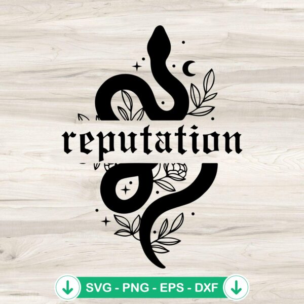 Reputation Snake SVG file for Cricut cutting machine