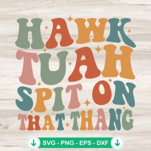 Retro Hawk Tuah svg file for cricut cutting machine