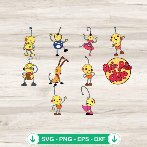 Rolie Polie Olie SVG file for Cricut, cutting file bundle