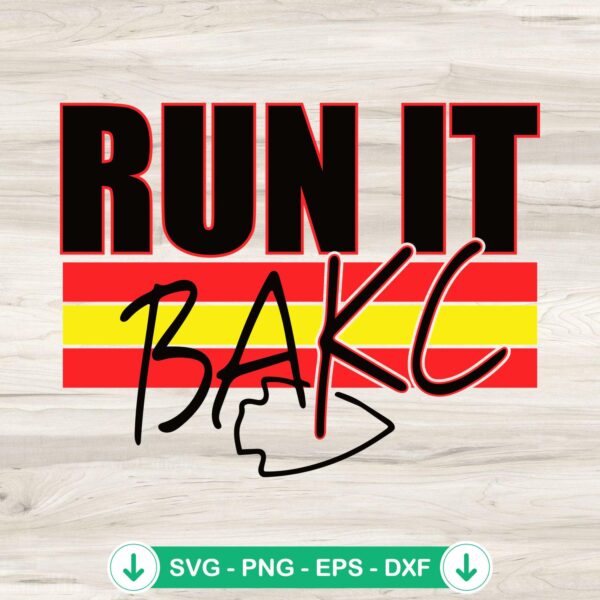 Run It Back KC svg file for Kansas City Chiefs Super Bowl 2024