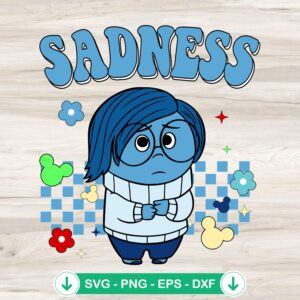 Sadness SVG file for Cricut, cutting file of Inside Out character
