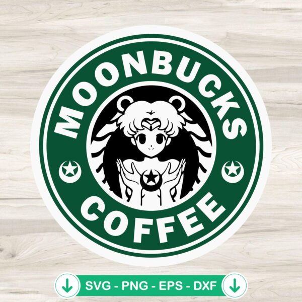 Sailor Moon Moonbucks Coffee SVG file for cutting machine