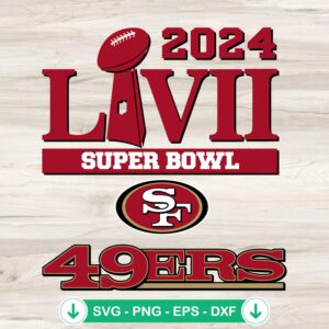 San Francisco 49ers LVIII svg file for Cricut cutting machine
