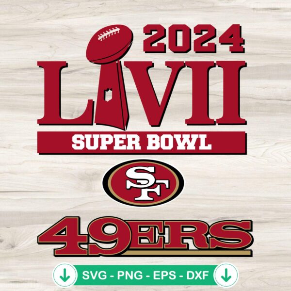 San Francisco 49ers LVIII svg file for Cricut cutting machine