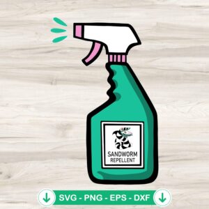 Funny Sandworms Repellent SVG file for Cricut and cutting machine