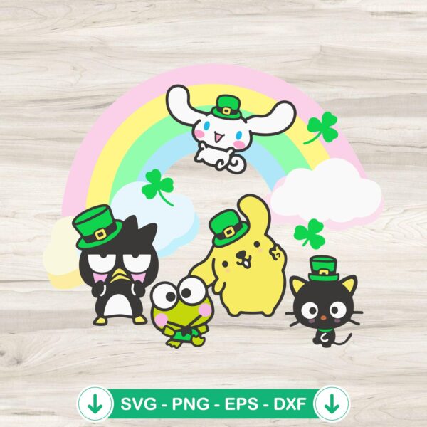 Sanrio Characters St Patricks Day SVG file for Cricut or Silhouette