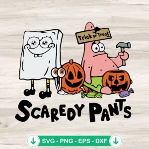 Scaredy Pants SpongeBob SquarePants SVG file for cutting crafts