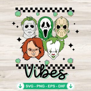 Scary Characters Vibes SVG file for St. Patrick's Day, cricut svg cutting file