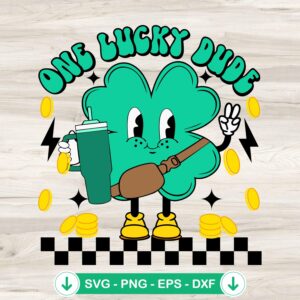 Shamrock One Lucky Dude SVG file - cricut svg cutting file