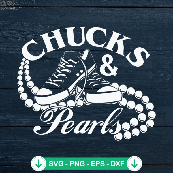 Silhouette Chucks And Pearls SVG file for Cricut cutting