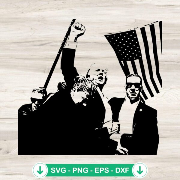 Donald Trump Shooting svg file for cricut cutting machine