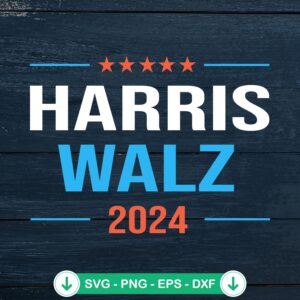 Kamala Harris and Tim Walz SVG file for Cricut cutting machine