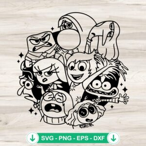 Inside Out 2 SVG file for Cricut, Inside Out characters cutting file