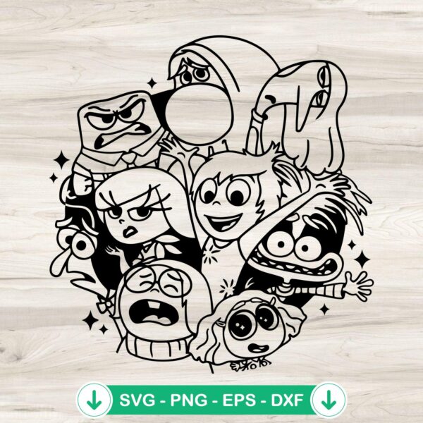 Inside Out 2 SVG file for Cricut, Inside Out characters cutting file
