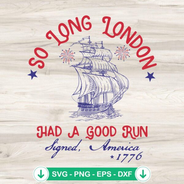 Silhouette So Long London SVG file for Cricut cutting machine