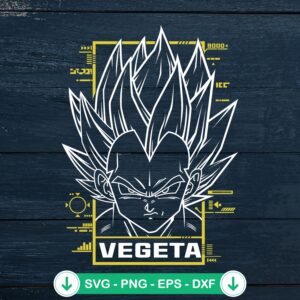 Silhouette Vegeta SVG file for Cricut cutting machine