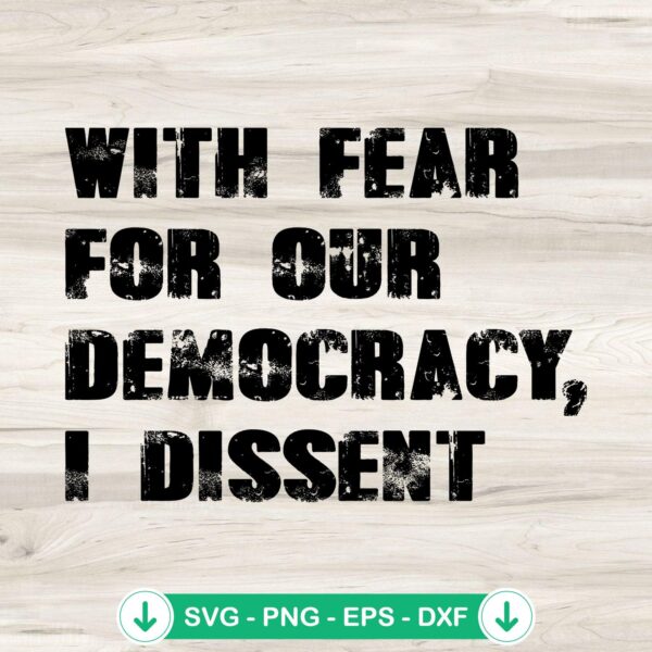 I Dissent SVG file for Cricut cutting machine compatible