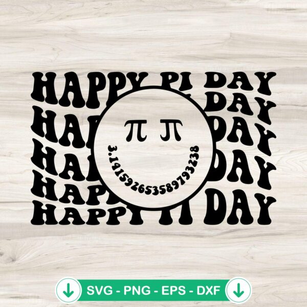 Smile Face Happy Pi Day SVG file for Cricut cutting machine