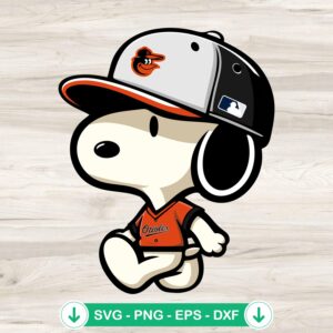 Snoopy Baltimore Orioles SVG file for cutting machines