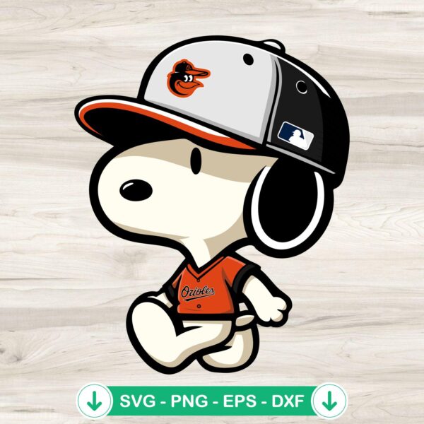 Snoopy Baltimore Orioles SVG file for cutting machines