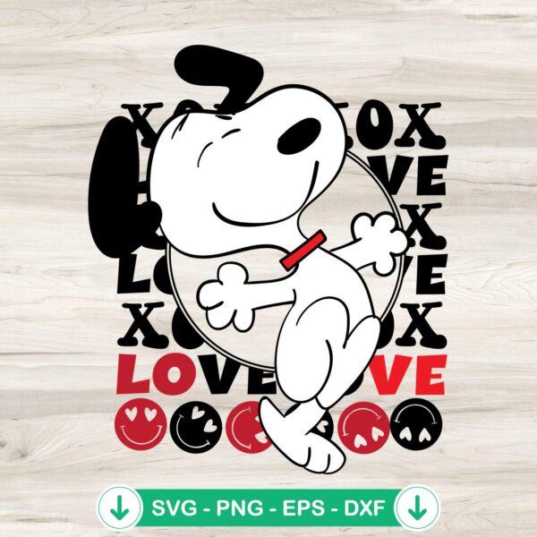 Snoopy Love SVG file for cricut svg cutting file