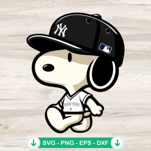 Snoopy New York Yankees Baseball svg file for cricut and cutting machine