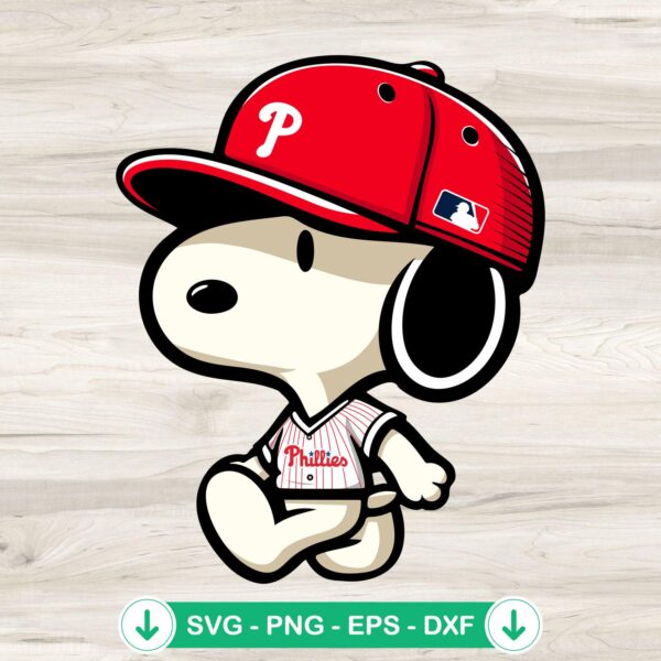 Snoopy Philadelphia Phillies svg file for cutting machines