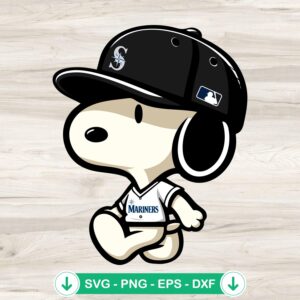 Snoopy Seattle Mariners baseball svg file cutting file