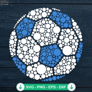 Soccer Happy Dot Day 2024 SVG file, Polka Dot Soccer Ball cutting file